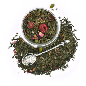 Sencha Pisztácia/Málna ízesített zöld tea 100g